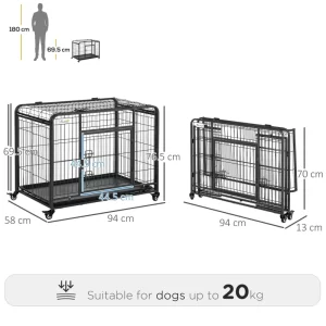PawHut Metal Dog Cage